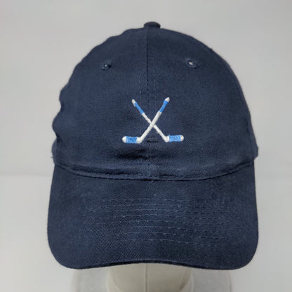 Ice Hockey Slideback Hat Blue OSFA Adjustable Embroidered 6 Panel Otto