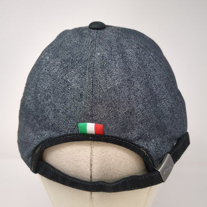 Puma Ferrari Black Gray Baseball Cap Hat OS Adjustable Shield Logo Red Brim