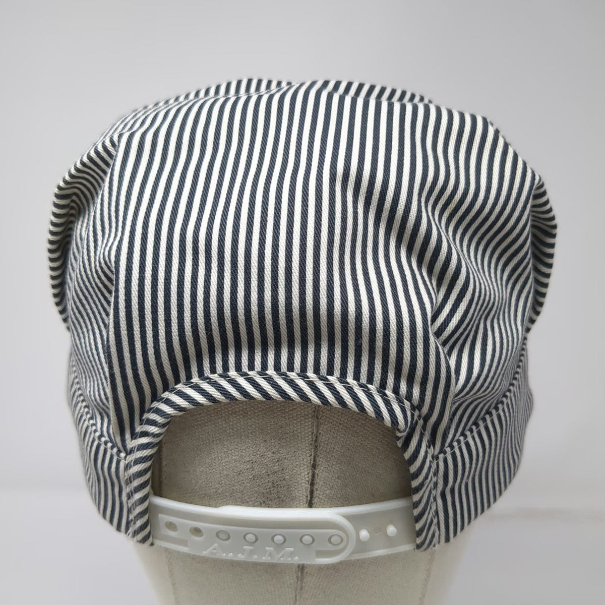 AJM International Snapback Blue One Size Hickory Stripe Railroad Engineer Hat
