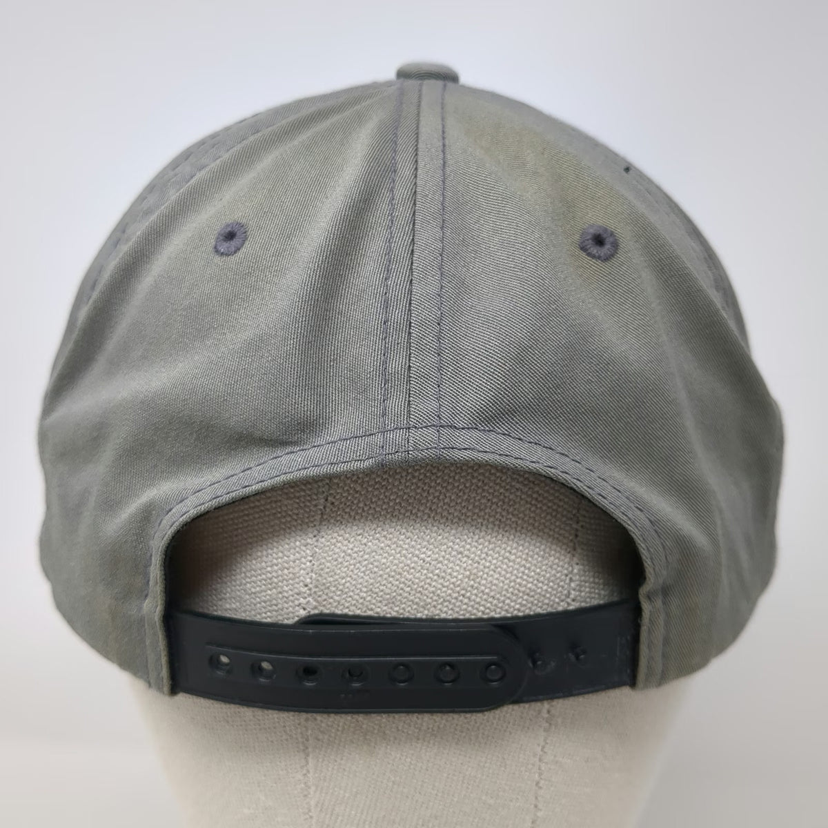 Volcom Snapback Hat Gray OS Embroidered Logo Red Black Stone Graphic Adjustable