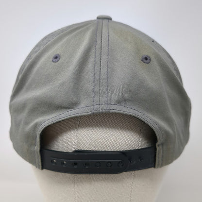 Volcom Snapback Hat Gray OS Embroidered Logo Red Black Stone Graphic Adjustable