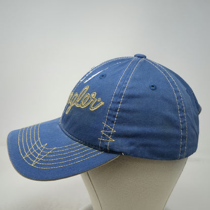 Wrangler Baseball Cap Blue One Size Hat Since 1947 Distressed Splatter Graphic