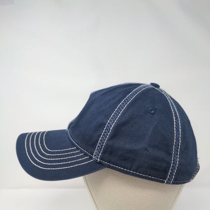 Pebble Beach Golf Link Strapback Hat Blue OS Classics Cut Embroidered Ahead