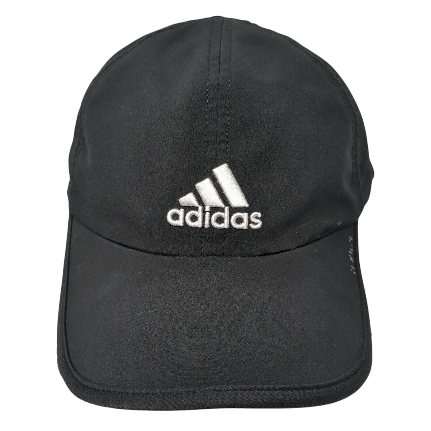 Adidas 3 Stripes Climalite Strapback Hat Black One Size Embroidered
