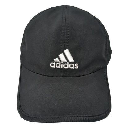 Adidas 3 Stripes Climalite Strapback Hat Black One Size Embroidered