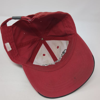 Toyota Slideback Baseball Cap red One Size Adjustable Embroidered 6 Panel