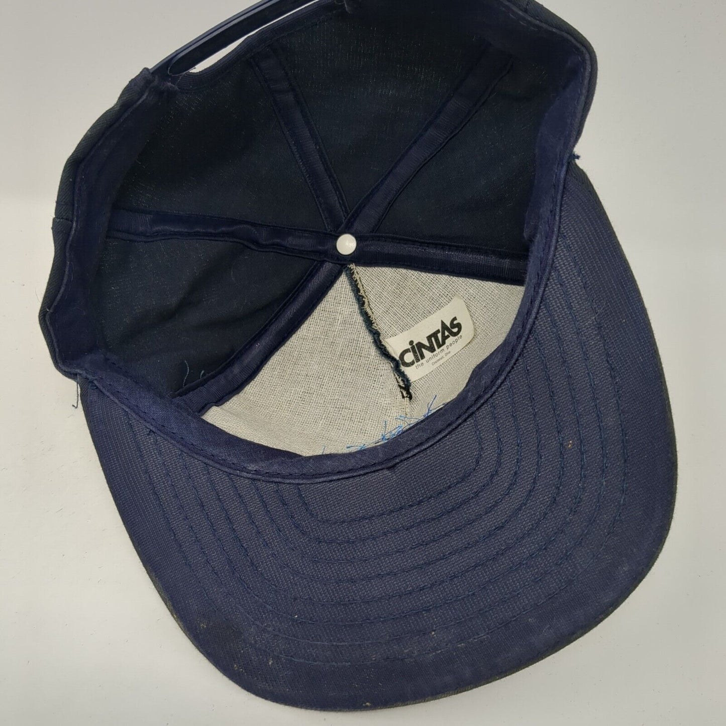 Albertsons Snapback Hat Blue One Size Adjustable Embroidered Cintas