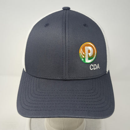 P CDA Snapback Mesh Back Trucker Hat Gray One Size Colorblock Sport-Tek