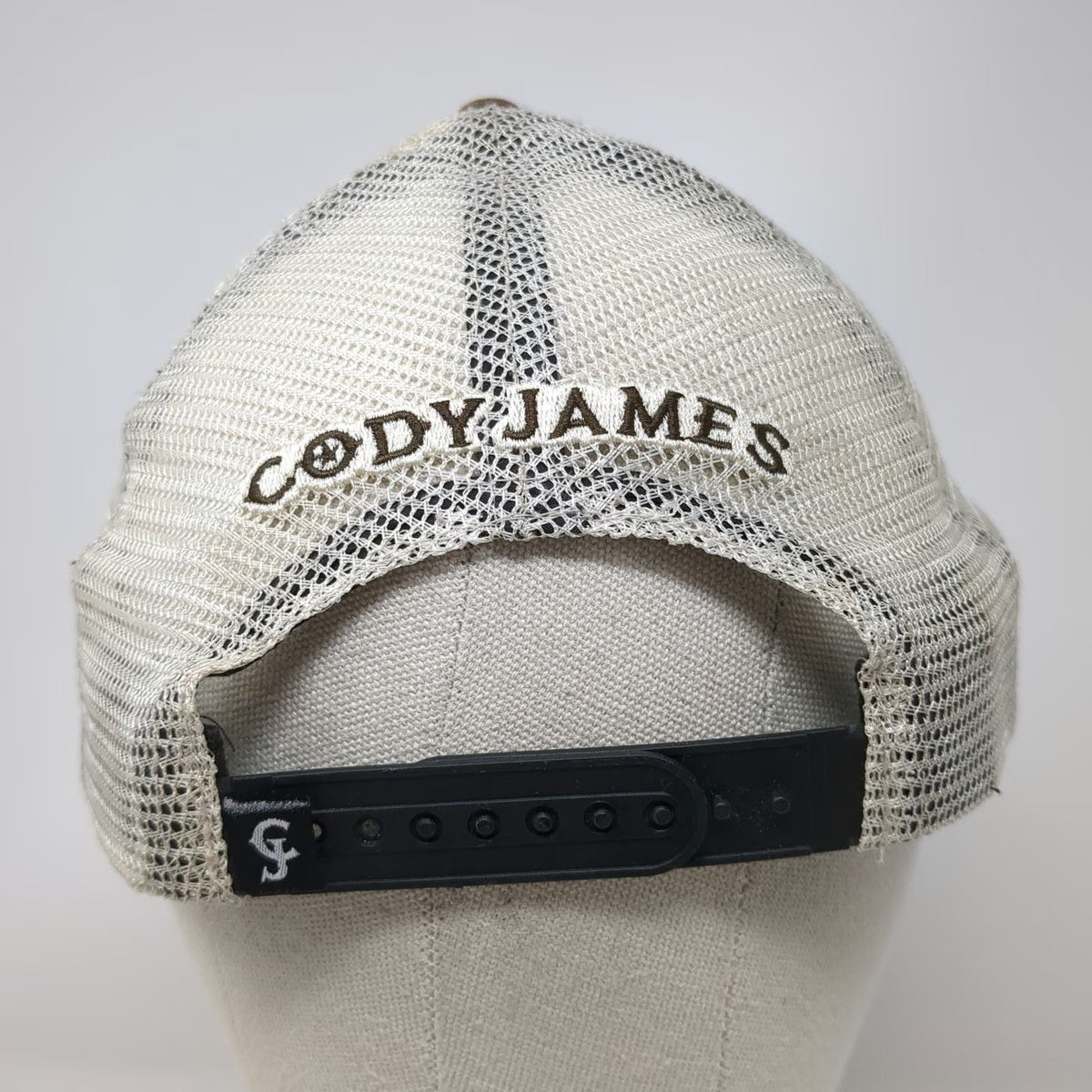 Cody James Trucker Hat Brown One Size Bull Skull Patch Mesh Snapback Retro Logo
