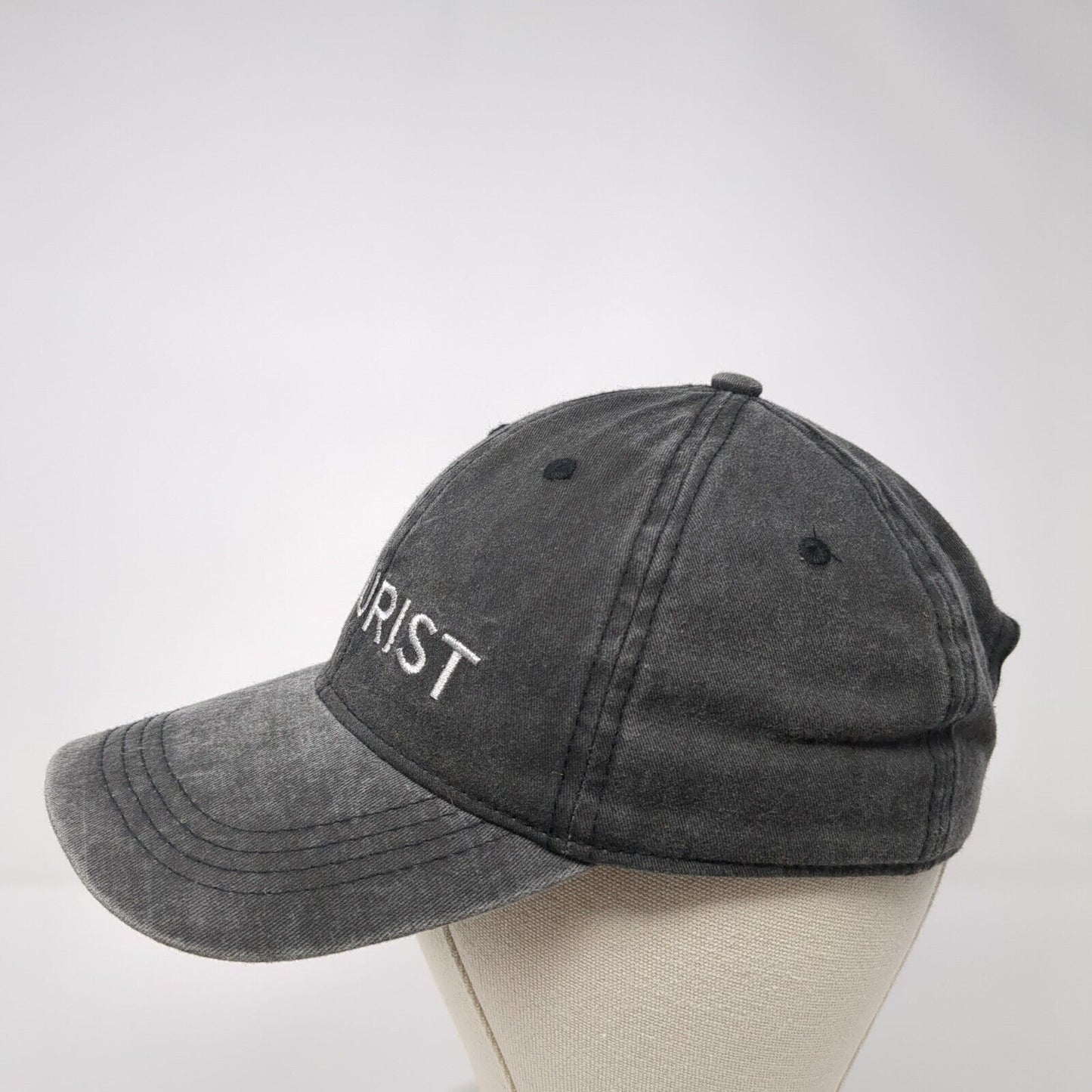 Futurist Sideback Hat Gray One Size Adjustable Embroidered 6 Panel Cotton
