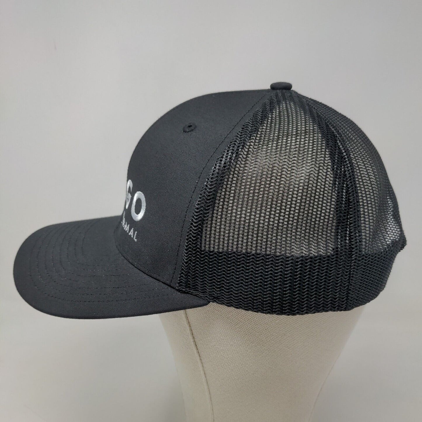 Richardson Men's Snapback Mesh Back Hat Black Embroidered Fargo Style 112