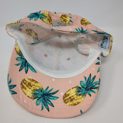 Cruise Club Strapback Baseball Cap Multicolor OS Adjustable Pineapple Print