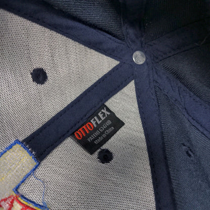 Cross Fitted Hat Blue L/XL Embroidered Otto Flexible Fit Solid 6 Panel