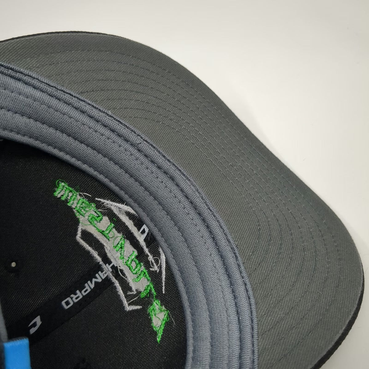 Champro Baseball Cap Black M West Valley Embroidered Stretch Fit Grey Under Hat