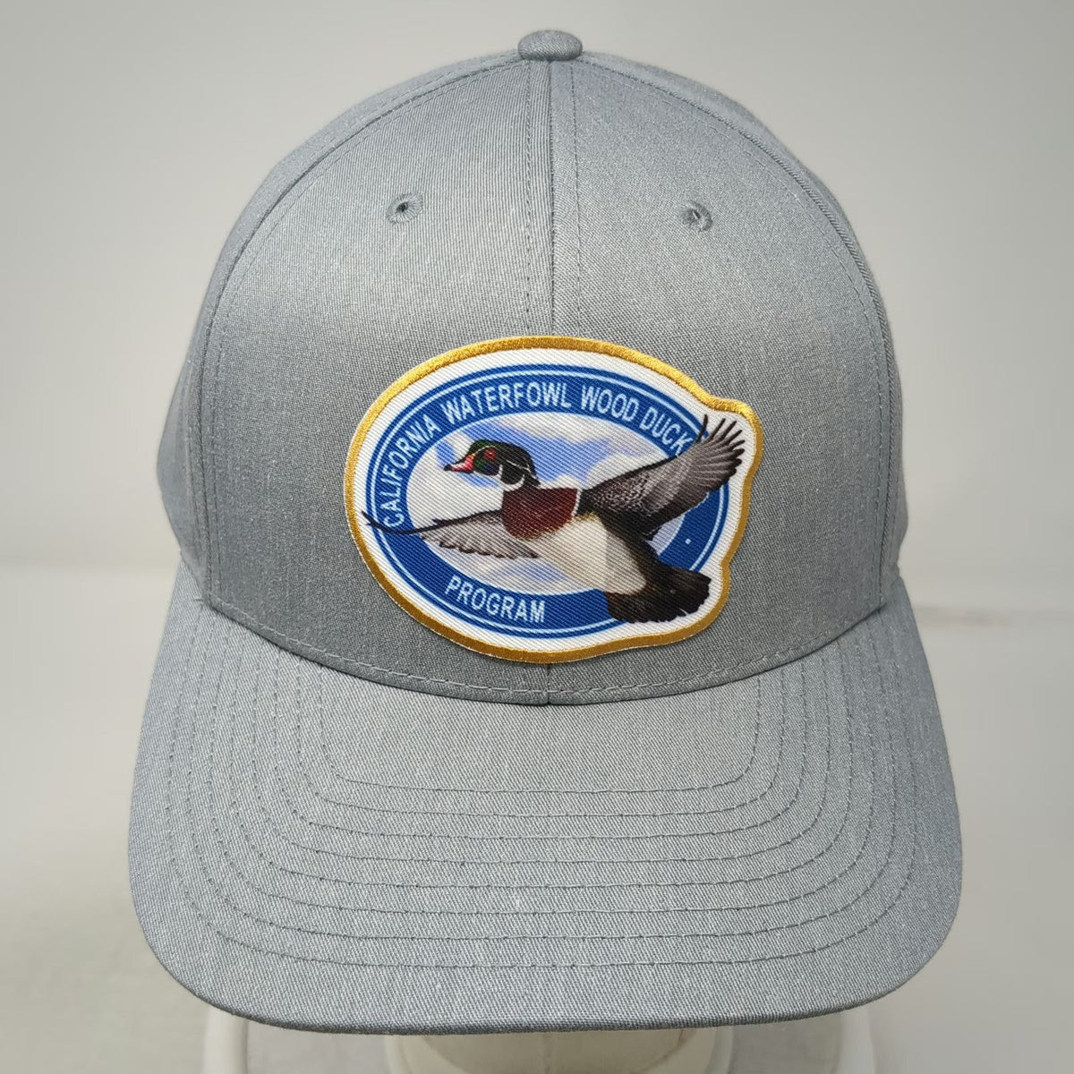 Richardson Snapback Hat Gray One Size California Waterfowl Wood Duck Program