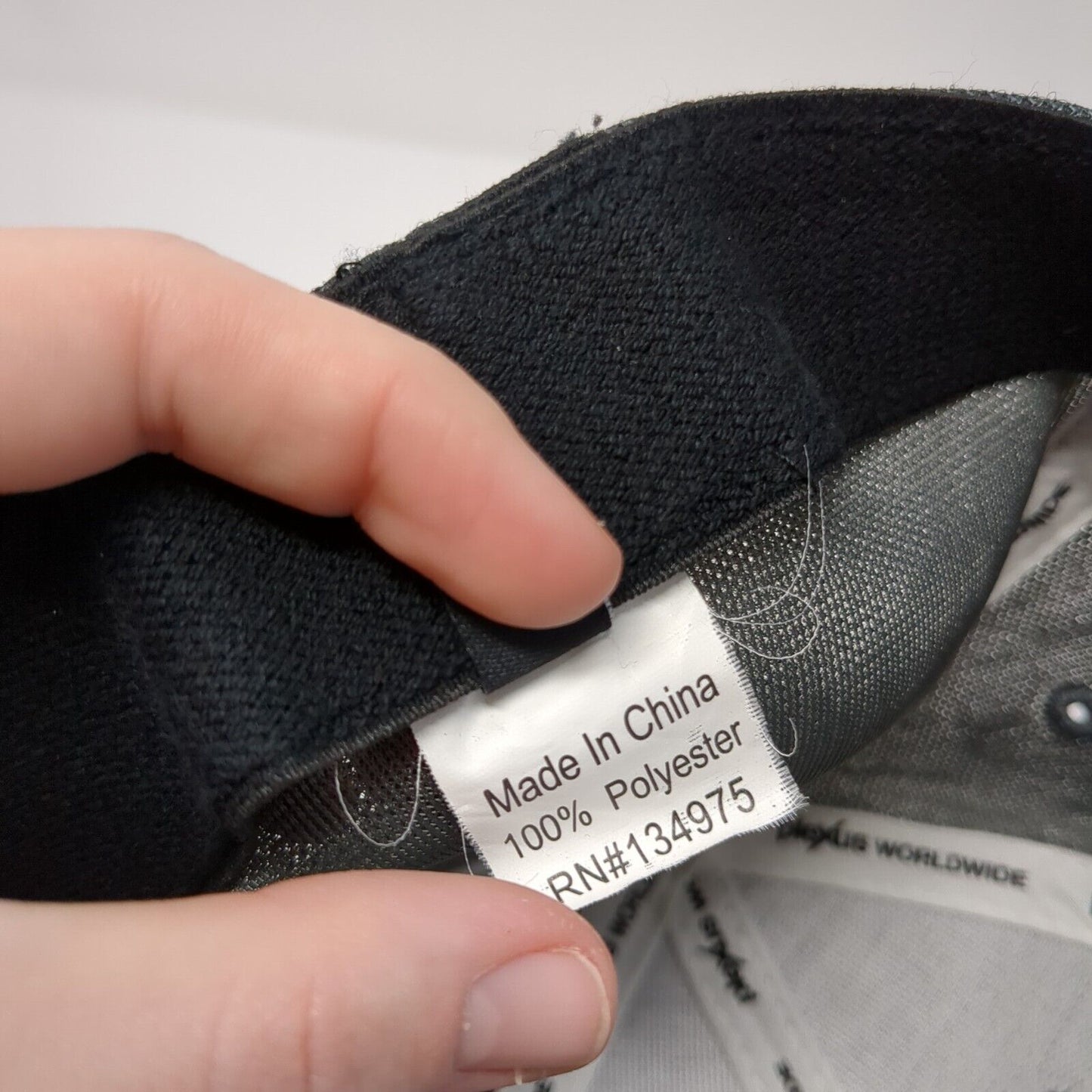 Plexus Worldwide Fitted Hat Gray L/XL Embroidered Vented Holes 6 Panel Polyester