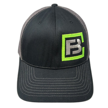 Richardson Trucker Hat Black One Size Mesh Back Snapback FB Force Building