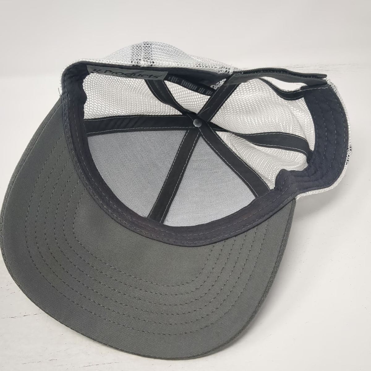 K-Products Baseball Cap Gray One Size WinField United Mesh Strapback Hat