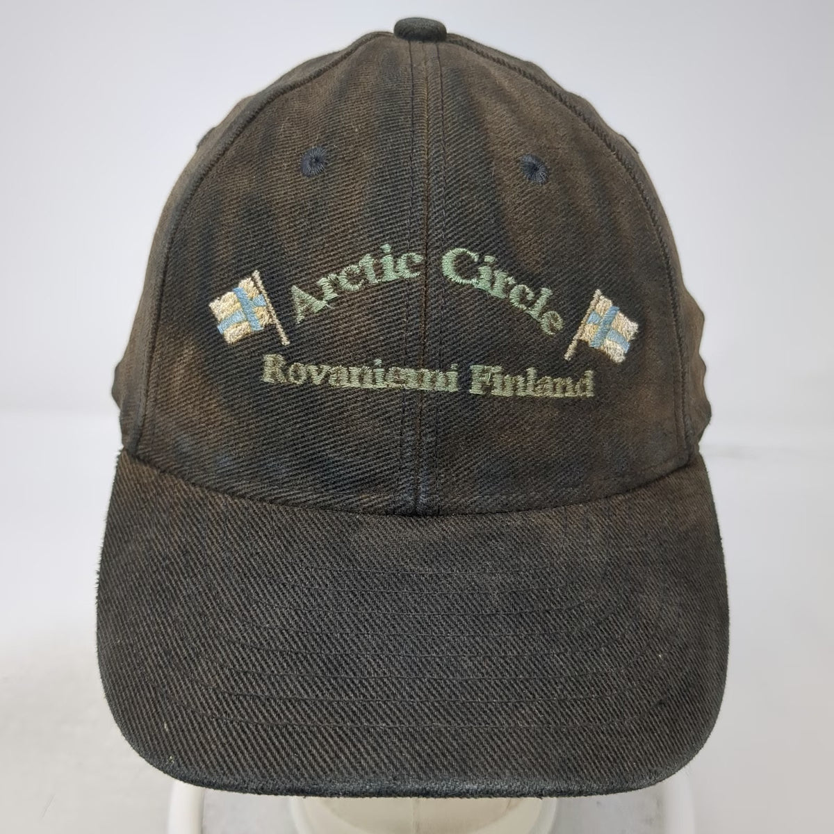 Black Baseball Cap One Size Arctic Circle Rovaniemi Finland Embroidered hat