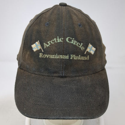 Black Baseball Cap One Size Arctic Circle Rovaniemi Finland Embroidered hat