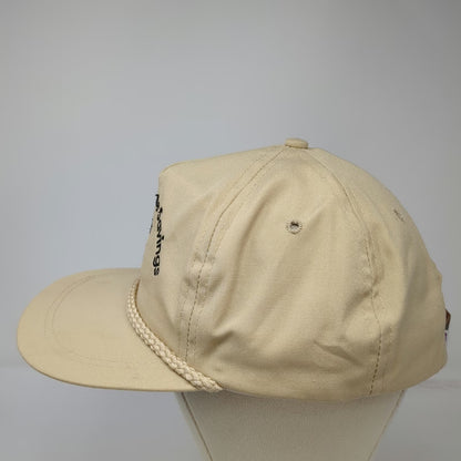 Imperial Headwear Trucker Beige Hat OS Mountain State Savings Bank Rope USA