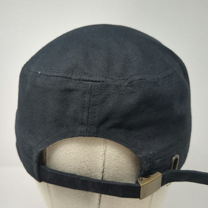 Leader LOGA Army Cap Black One Size Rhinestone Fleur De Lis Studded Cotton Hat