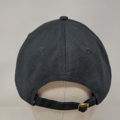 Portillos Slideback Hat Black Embroidered Employee Uniform Logo Adjustable
