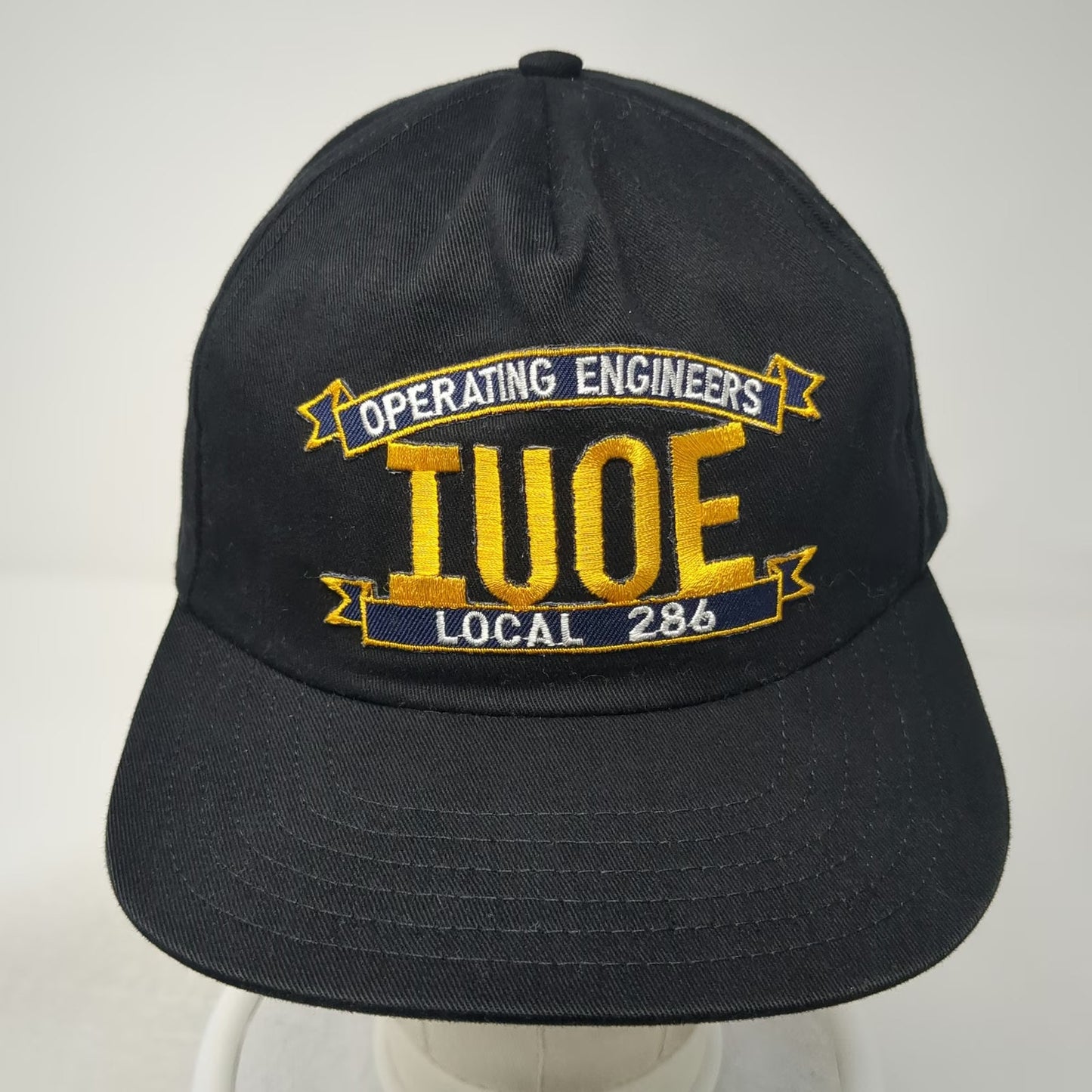 American Screen Printing 5 Panel Black One Size IUOE Local 286 Snapback Hat