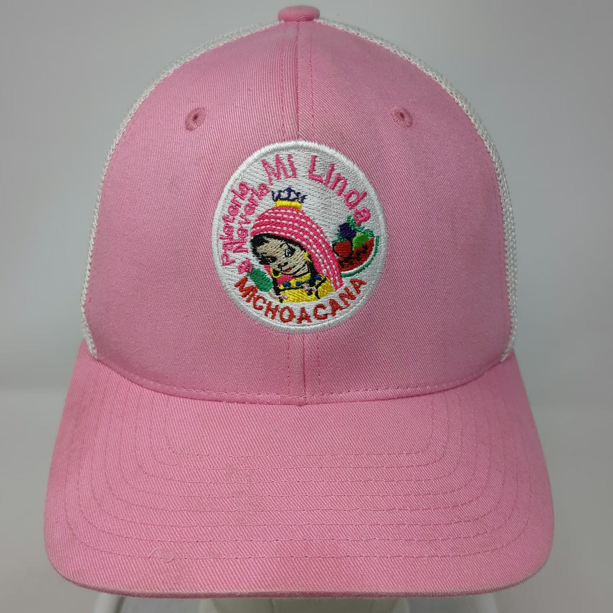 Flexfit Baseball Cap Pink One Size Mesh Back Paleteria Mi Linda Michoacana Hat