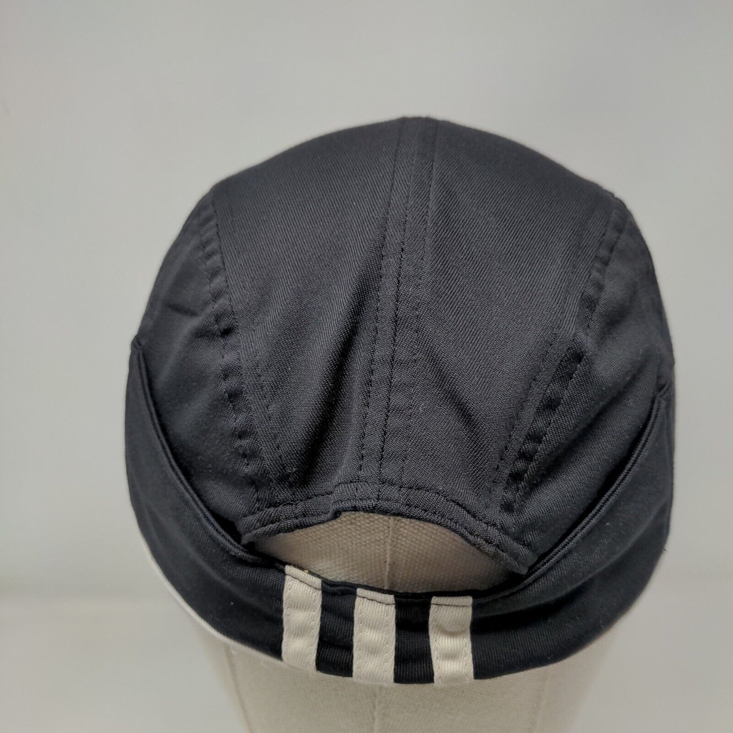 Adidas Climalite Fitted Hat Black OSFA Embroidered 3 Stripes Running