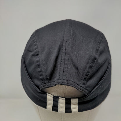 Adidas Climalite Fitted Hat Black OSFA Embroidered 3 Stripes Running