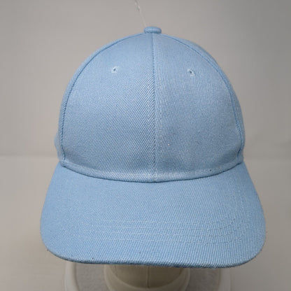 Unbranded Slideback Baseball Cap Blue One Size Adjustable Embroidered Blank