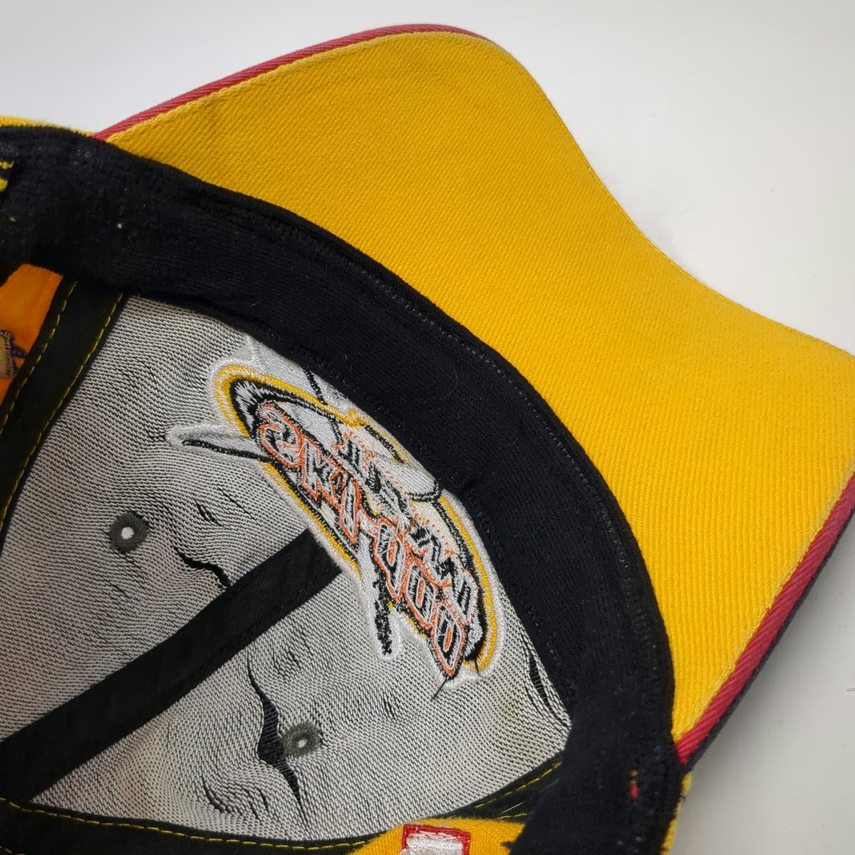 Ski-Doo Bombardier Racing Hat Black Yellow Baseball Cap XL Team Rotax Flex Fit