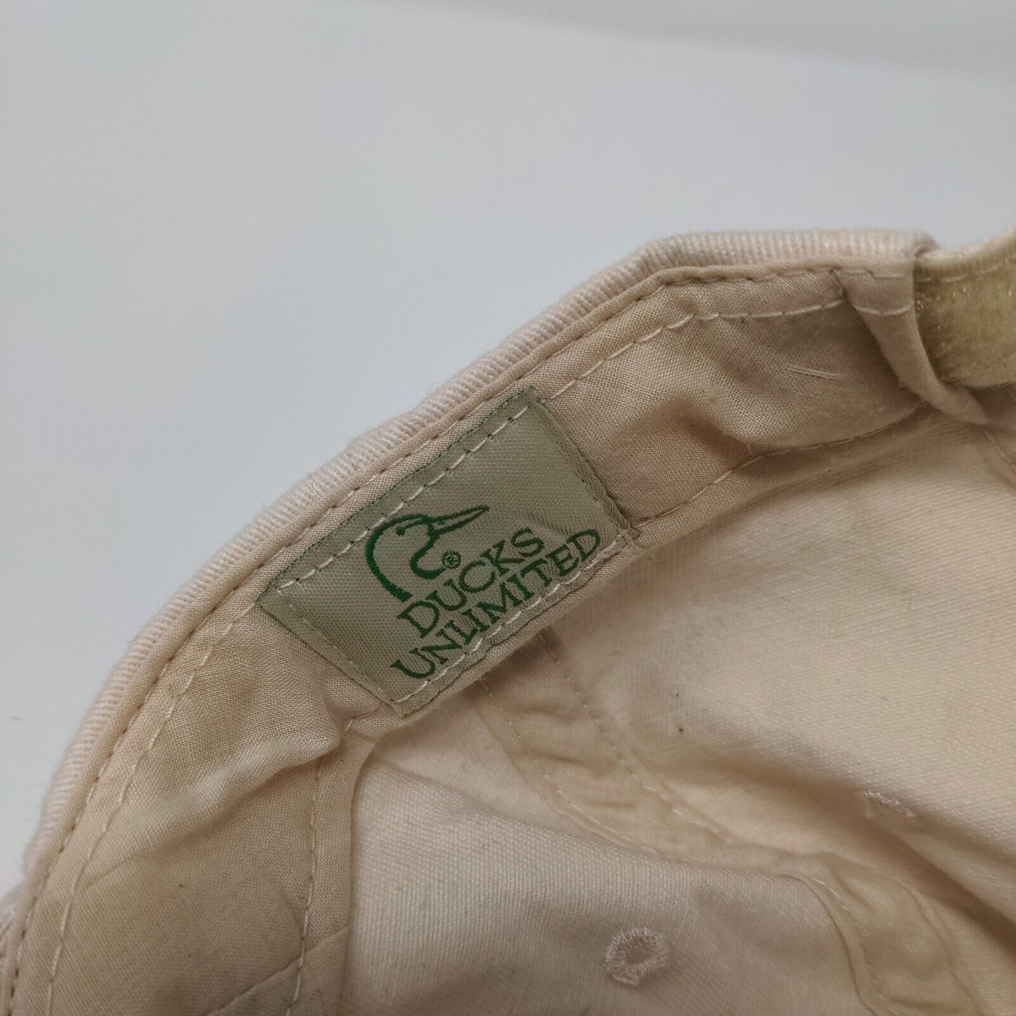 Green Wing Ducks Unlimited Strapback Hat Tan OSFA Adjustable Embroidered