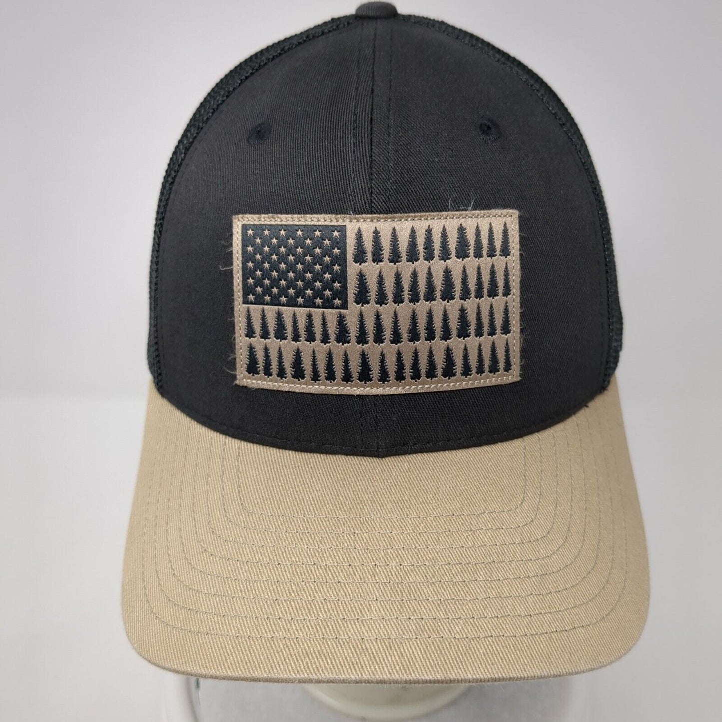 Tree Flag Fitted Trucker Hat Multicolor L/XL Adjustable Mesh Back Columbia