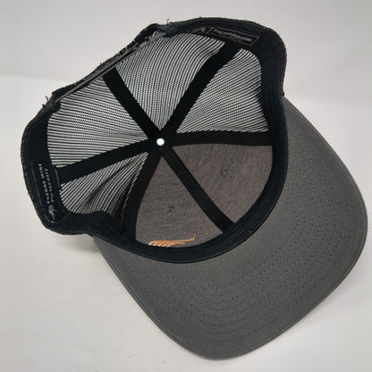 Encore Wire Logo Snapback Mesh Back Trucker Hat Gray M/L Adjustable
