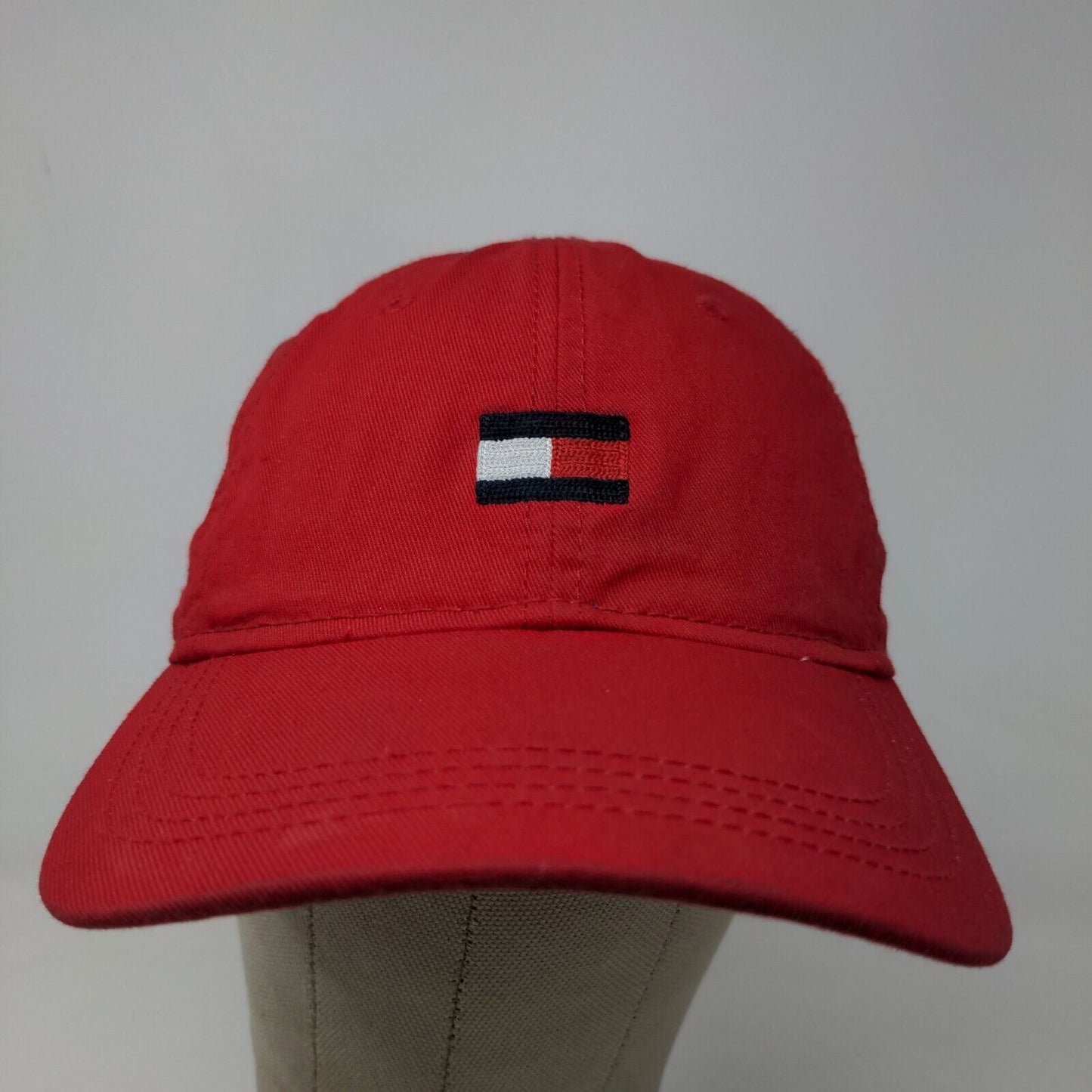 Tommy Hilfiger Men's Slideback Hat Red Size OS Embroidered Logo Cotton