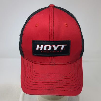 Hoyt Archery Red Black White One Size Trucker Hat Patch Snapback Hunting Gear