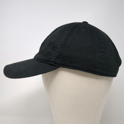 Old Navy Baseball Cap Black One Size Plain Adjustable Cotton Slideback Twill Hat