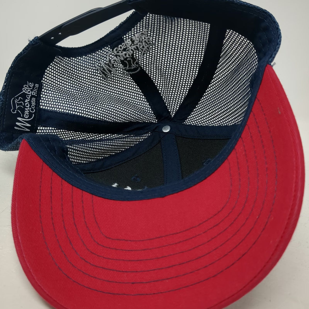 Memorable Costa Rica Trucker Hat Blue Red One Size Pura Vida Snapback Mesh