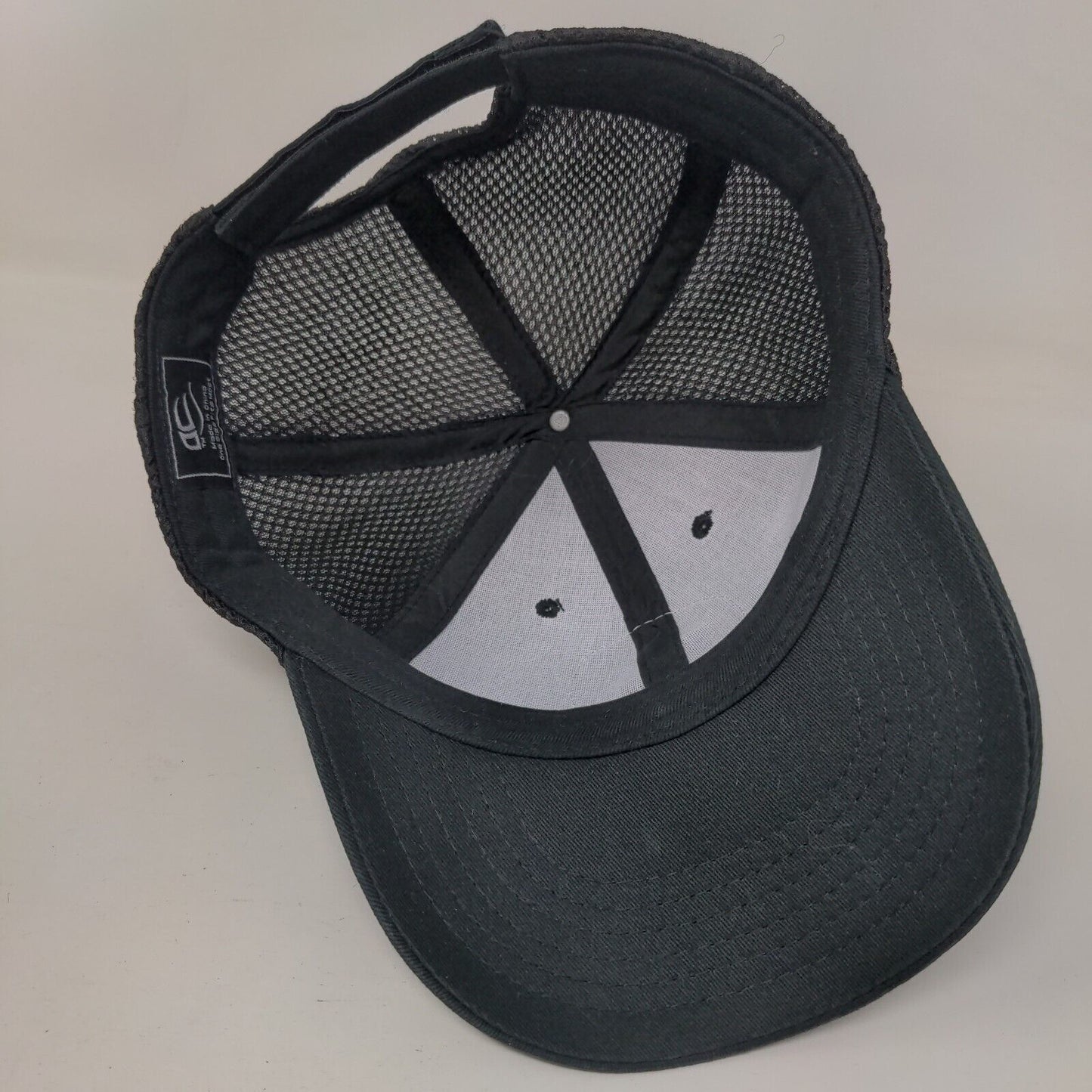 Riverhawk Industrial Supply Strapback Trucker Hat Black OSFM Mesh Outdoor Cap