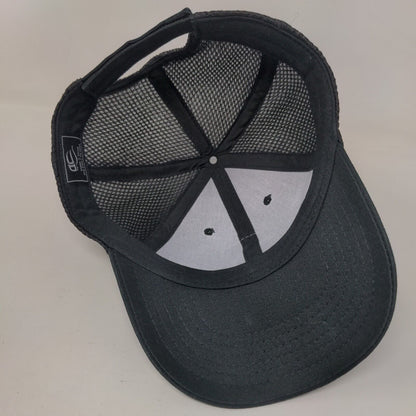 Riverhawk Industrial Supply Strapback Trucker Hat Black OSFM Mesh Outdoor Cap