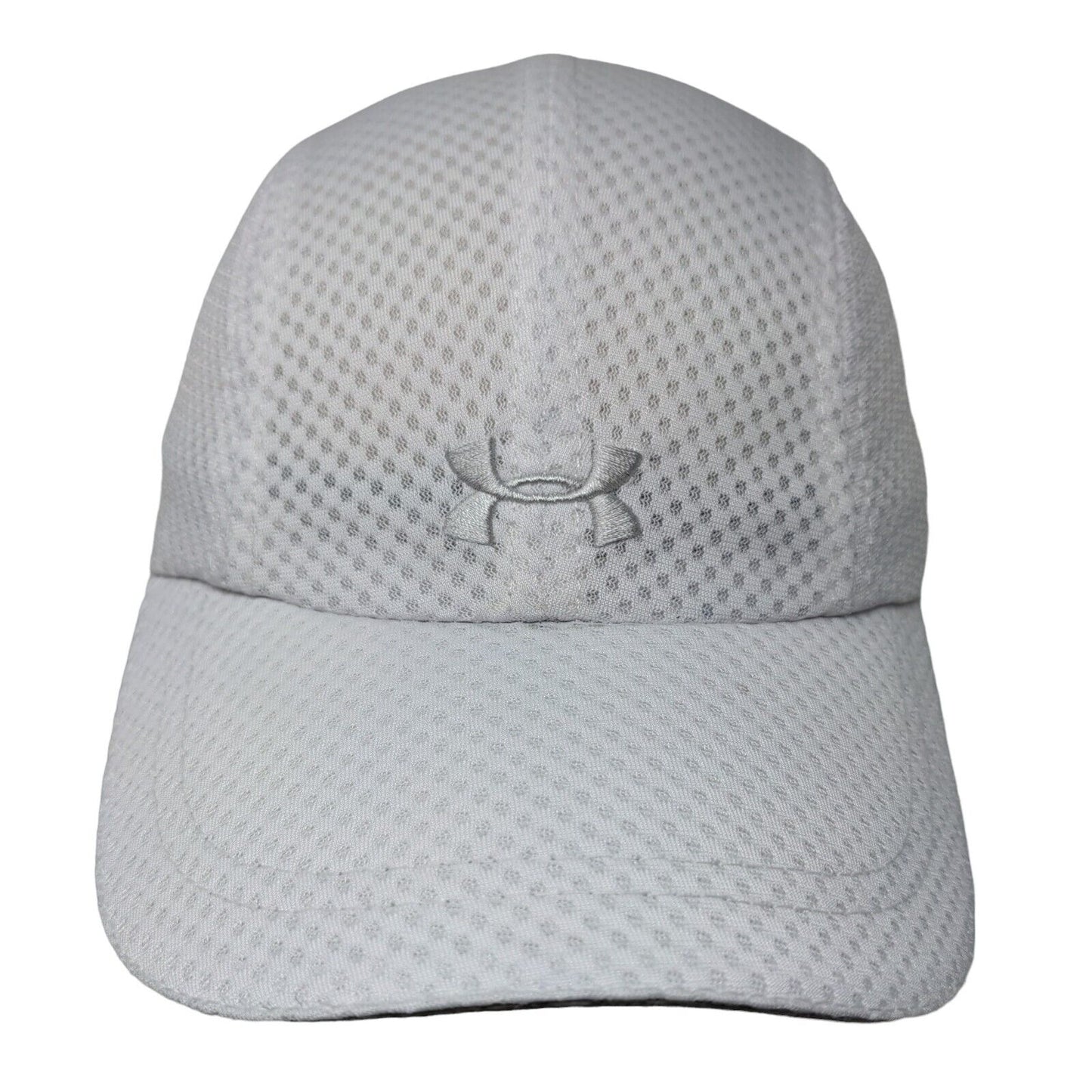 Under Armour Strapback Hat White One Size Embroidered Logo Adjustable