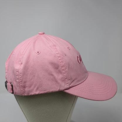 Caterpillar Baseball Cap Pink One Size Cursive Logo Adjustable Slideback Hat