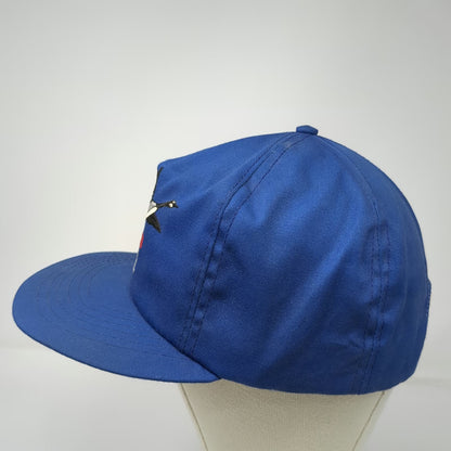 Canadian Geese Blue 5 Panel Hat One Size Snapback Embroidery Birds Wildlife