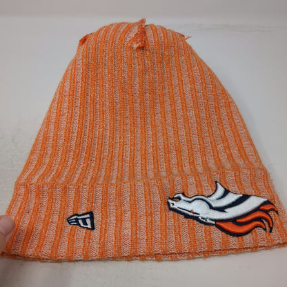 Denver Broncos NFL New Era Beanie Orange Blue White One Size Pom Patch Knit Hat