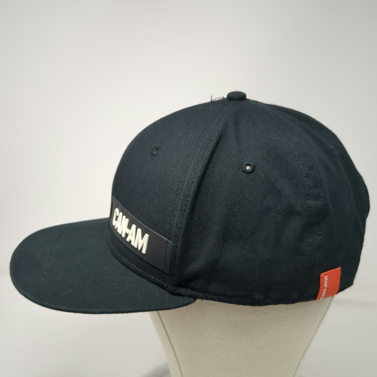Can-Am Snapback Black One Size Rubber Patch Flat Brim BRP Off-Road ATV Hat