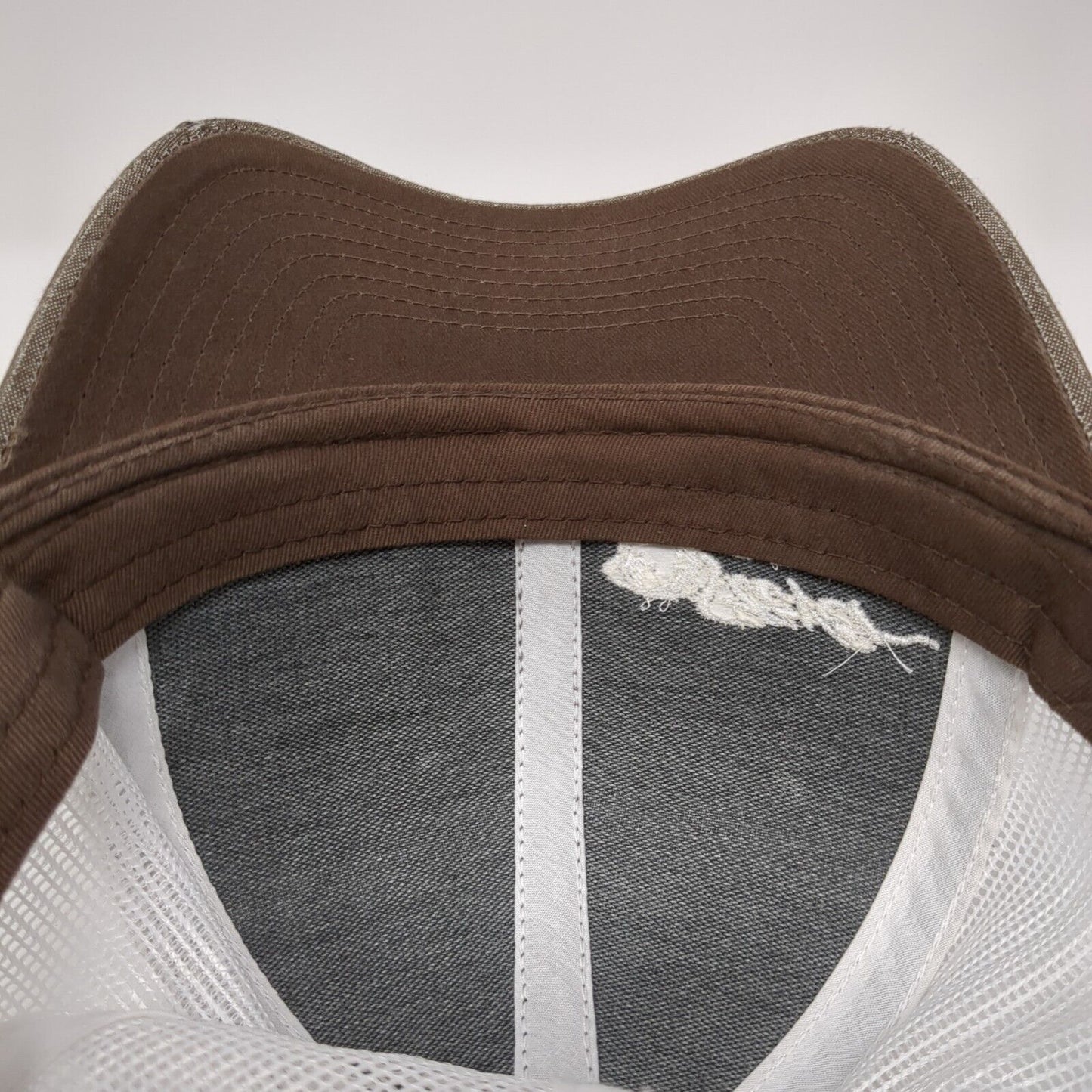 Stover Group Strapback Trucker Hat Brown One Size Adjustable Mesh Outdoor Cap