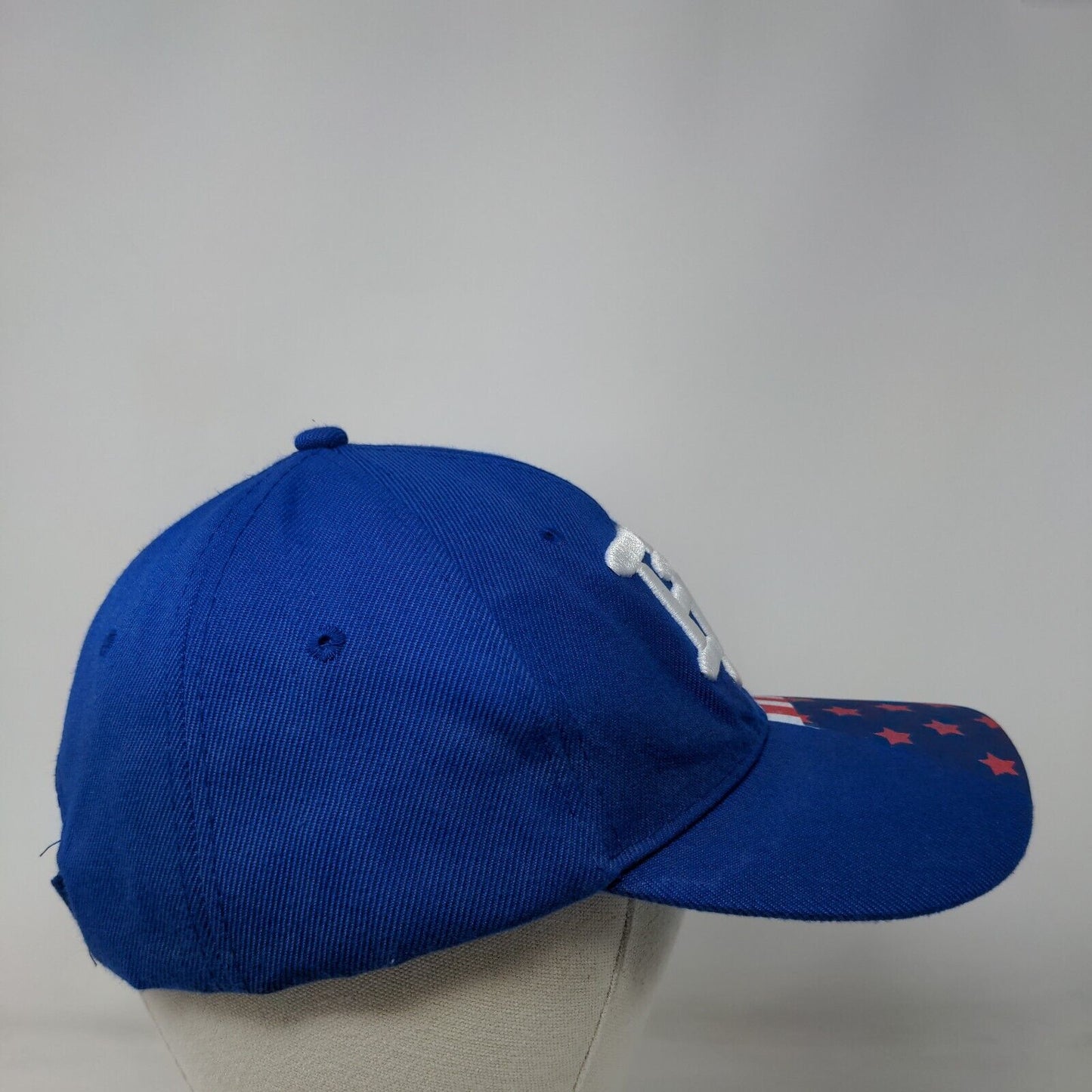 FL USA Flag Strapback Hat Blue One Size Adjustable Embroidered