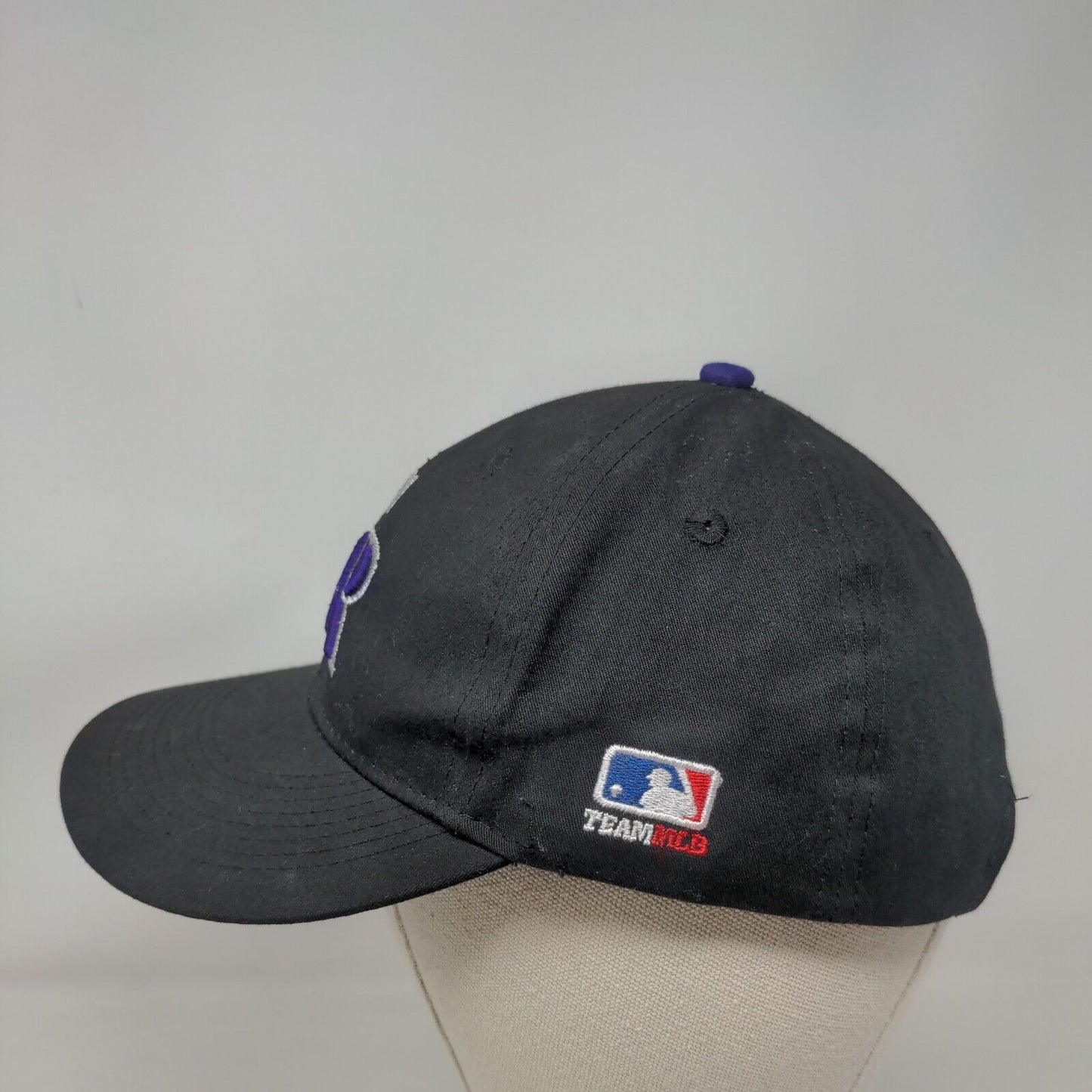 Team MLB Boy's Strapback Hat Black Size Youth Embroidered Colorado Rockies Logo